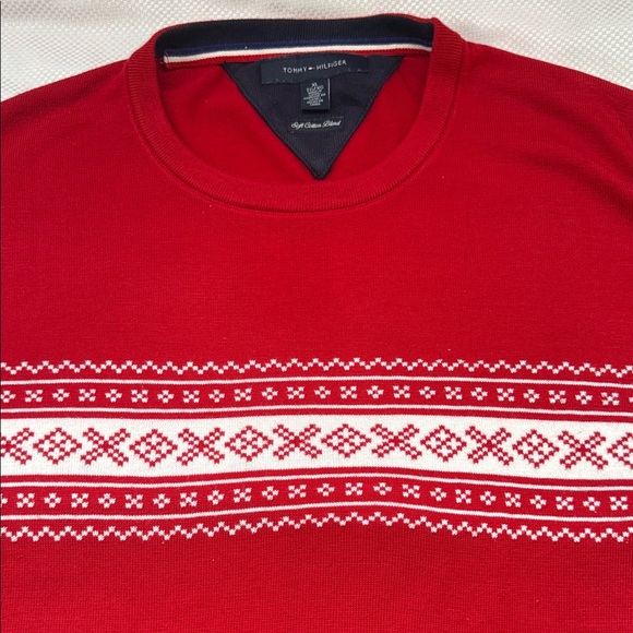 Tommy Hilfiger Men's Red Crewneck Sweater - XL - Picture 1 of 4